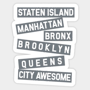 NYC City Awesome Sticker